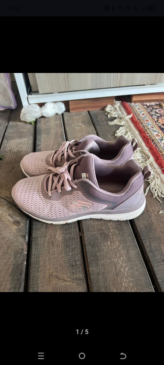 Lila Bağcıklı Spor Kadın Sneakers - Görsel 2