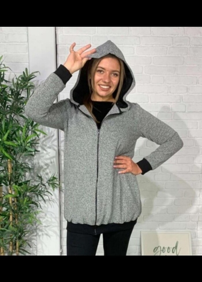 Kapişonlu hırka  - Görsel 3