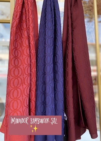 Bordo Bambunoor İmannoor Şal