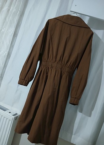 trendyolmilla kahverengi trençkot - Görsel 3