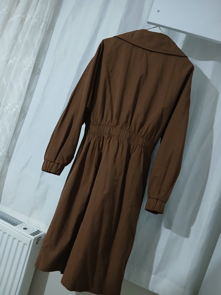 trendyolmilla kahverengi trençkot - Görsel 3