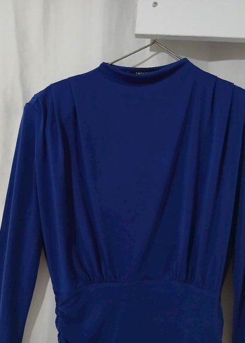 drapeli çıtçıtlı örme body - Görsel 5