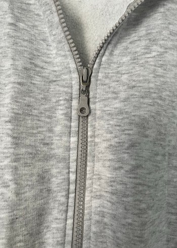 s Beden gri Renk Gri Fermuarlı Sweatshirt
