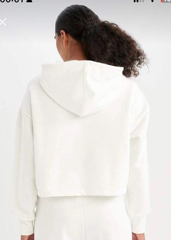 Defacto Beyaz Kadın kalın Sweatshirt