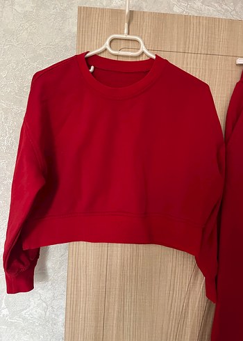 Kırmızı Rahat Kesim Kadın Eşofman Takımı - Görsel 4