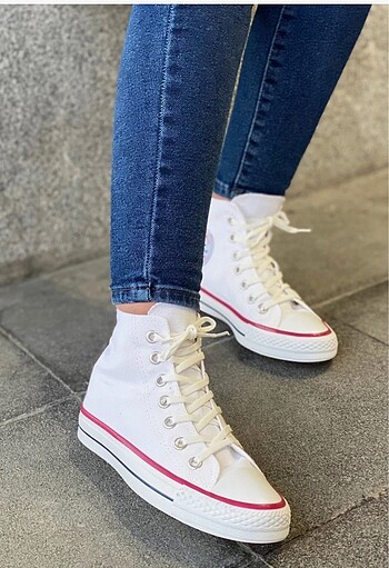 Beyaz cnvrs bot sneaker