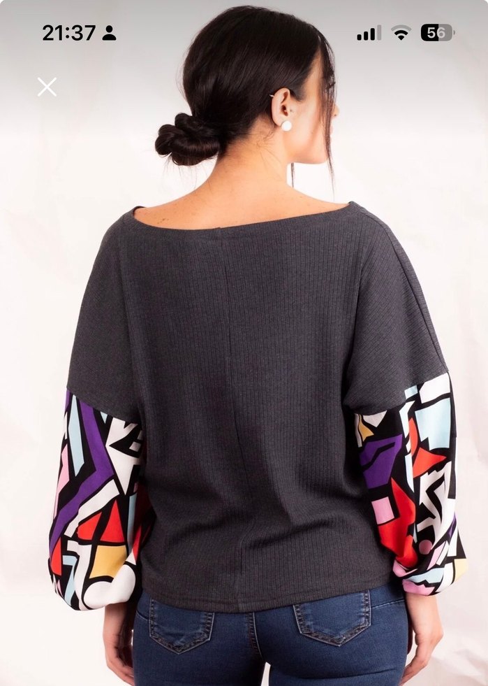 Salaş bluz füme renk - Görsel 3