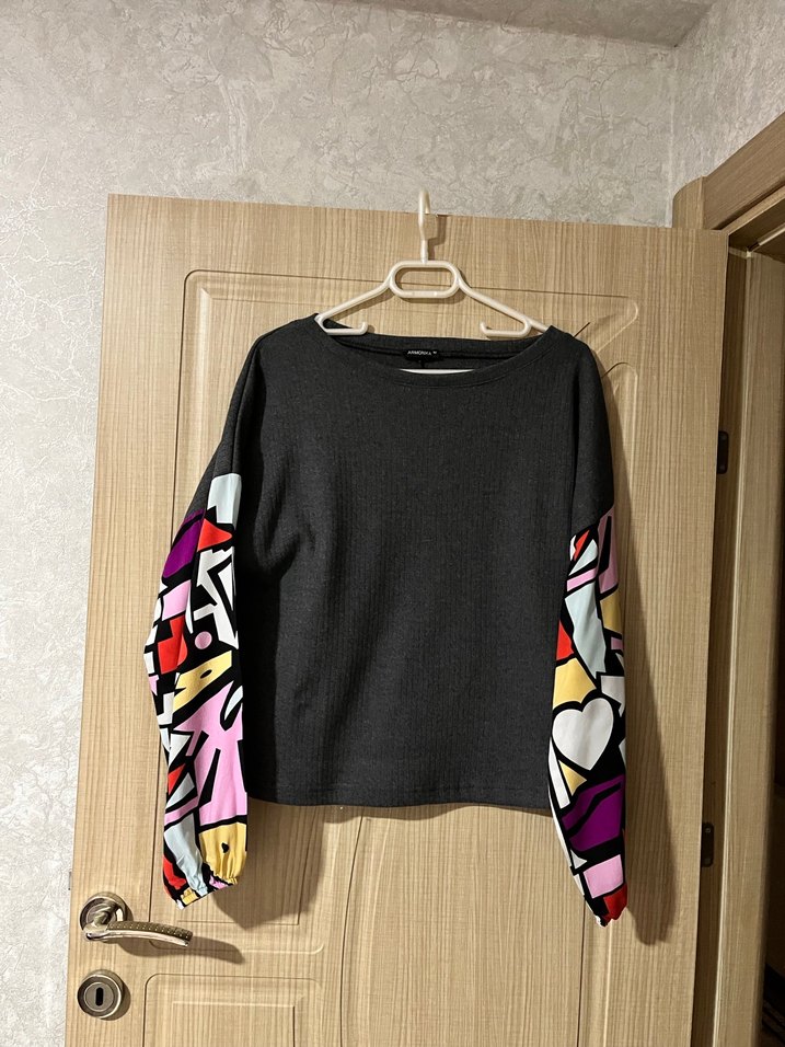 Salaş bluz füme renk - Görsel 5