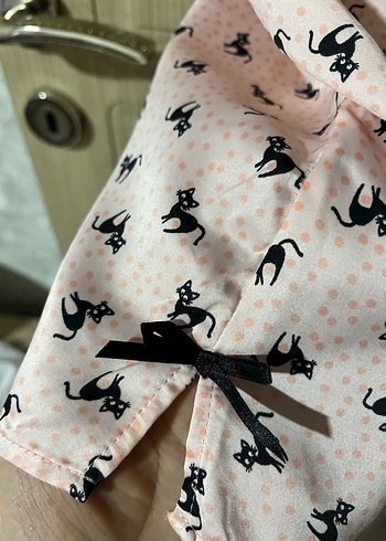 Pembe İnce Askılı Midi Gecelik - Görsel 4