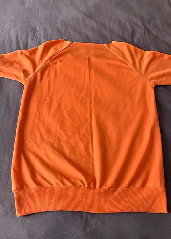 Turuncu Baskılı Rahat Kesim Sweatshirt - Görsel 3