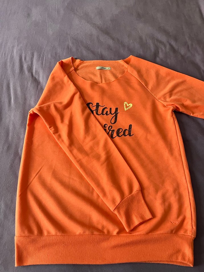 Turuncu Baskılı Rahat Kesim Sweatshirt - Görsel 2