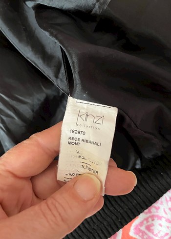 Kırmızı keçe ribanalı kısa mont - Görsel 5