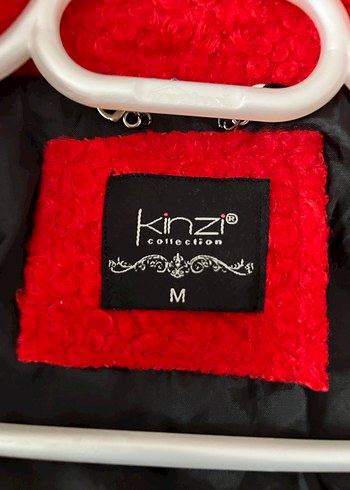 Kırmızı keçe ribanalı kısa mont - Görsel 6