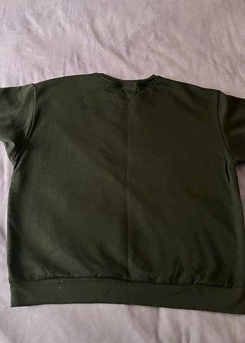 Siyah Oversize Kadın Sweatshirt - Görsel 2