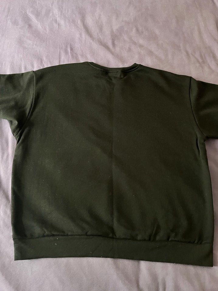 Siyah Oversize Kadın Sweatshirt - Görsel 2