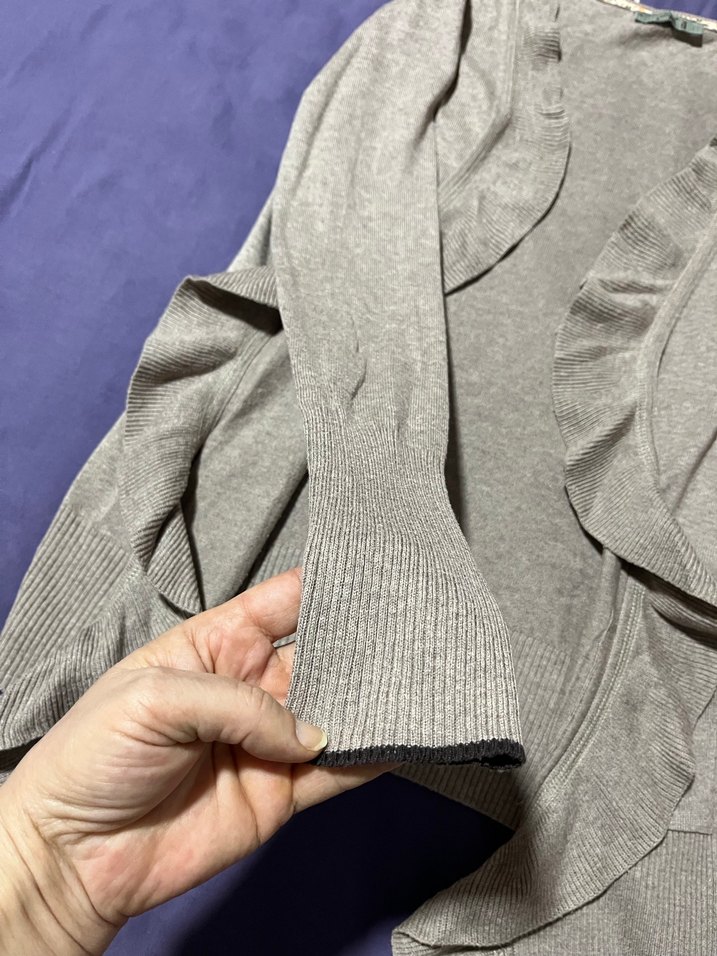 Kadın Hırka sütlü kahve rengi - Görsel 4