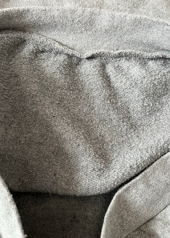 Gri Kadın Bisiklet Yaka Rahat Sweatshirt - Görsel 4