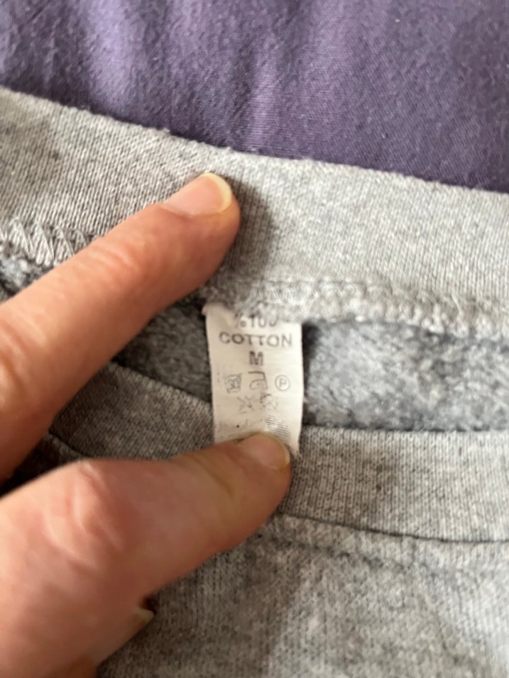 Gri Kadın Bisiklet Yaka Rahat Sweatshirt - Görsel 5