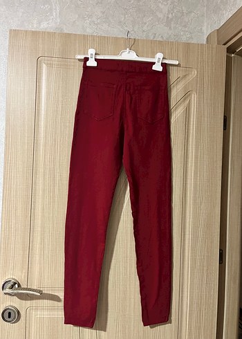 Bordo Kadın Midi kot Pantolon - Görsel 2