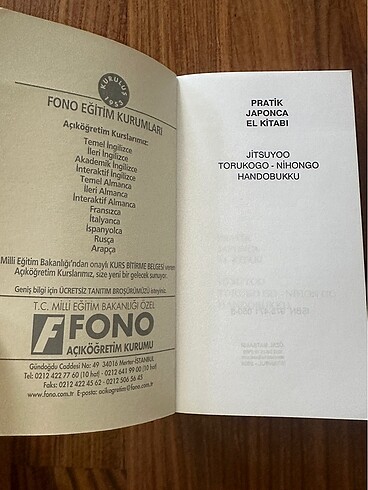  Beden Fono Pratik Japonca El Kitabı