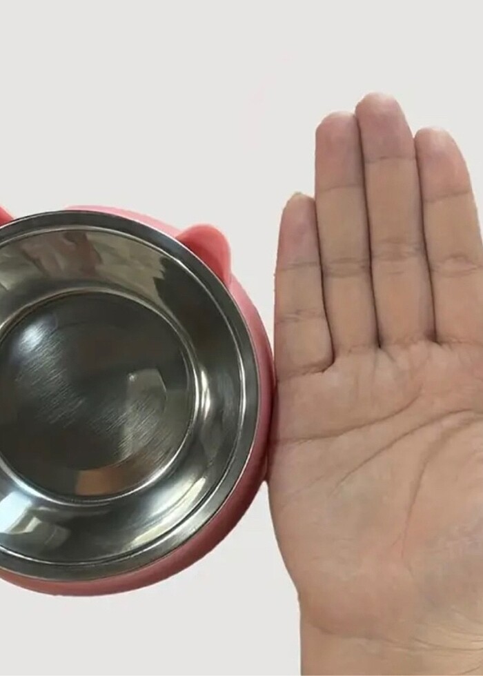 Paslanmaz Çelik Kedi Mama Kabı - Görsel 3