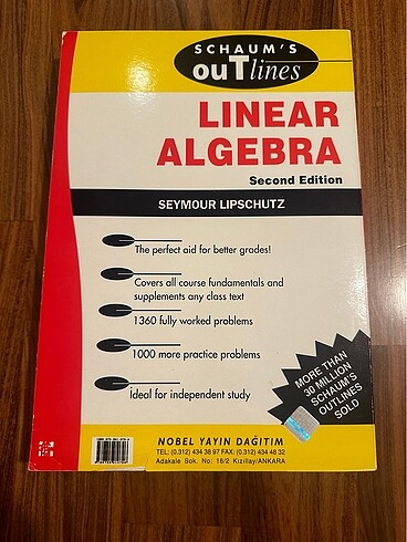 Lineer Cebir Kitap-Schaum?s Outlines