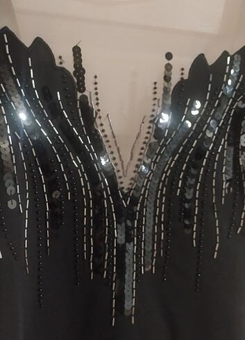 s Beden siyah Renk YURTDIŞI LİPSY MARKA Çok Şık Transparan Model Elbise