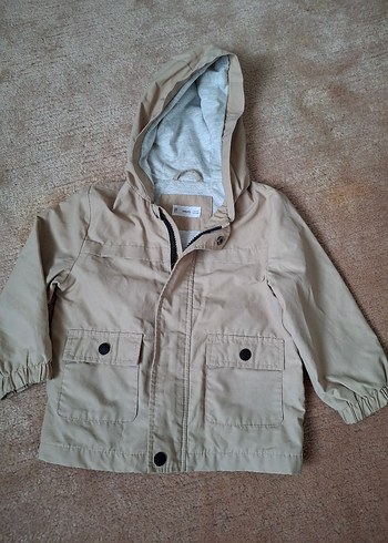 Mango Erkek Çocuk Bej Kapüşonlu Trençkot yağmurluk - Görsel 4