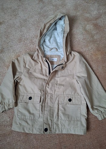 Mango Erkek Çocuk Bej Kapüşonlu Trençkot yağmurluk - Görsel 3