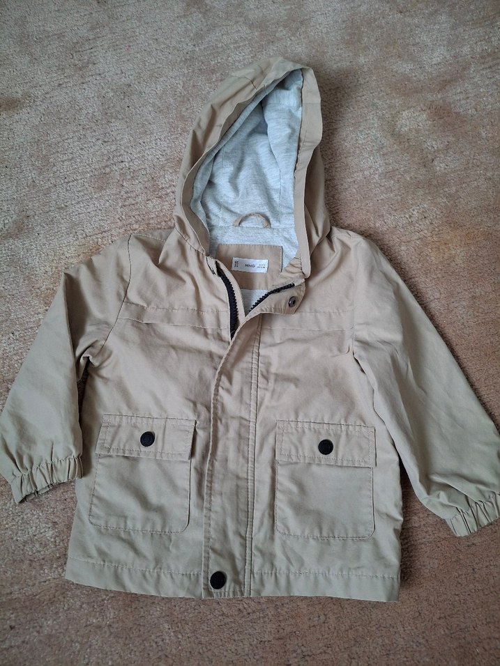 Mango Erkek Çocuk Bej Kapüşonlu Trençkot yağmurluk - Görsel 3