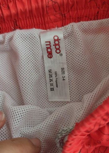 Kırmızı Erkek Çocuk Mayo Şortu - Görsel 5