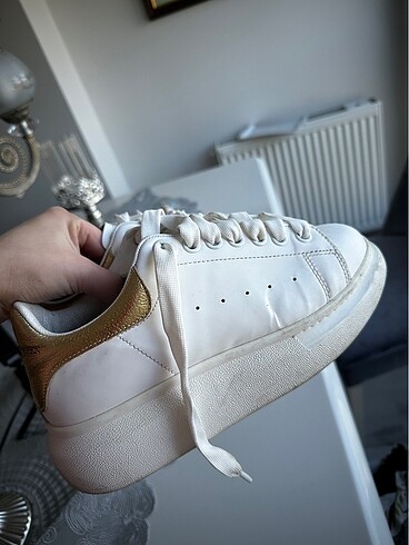 Alexander McQueen Deri altın mcqueen