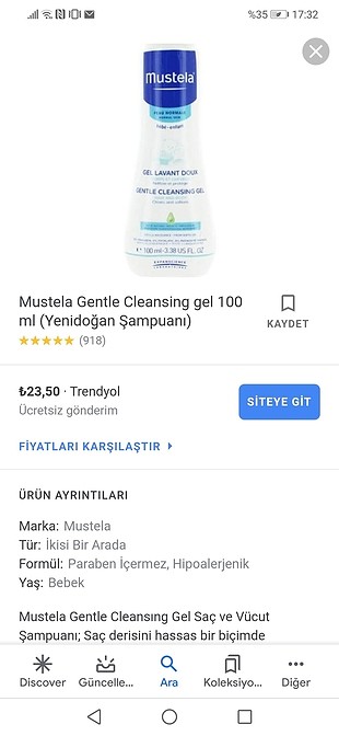 universal Beden bebek şampuan 