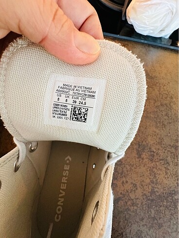 39 Beden ten rengi Renk Converse deri bot