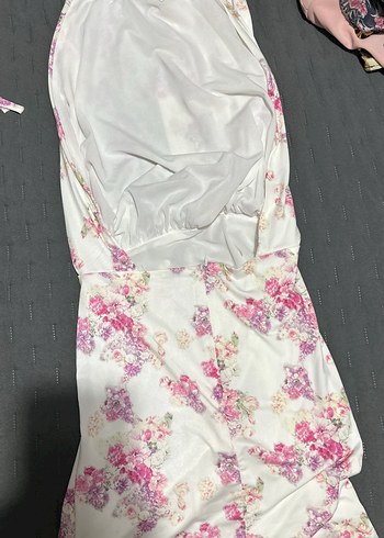 Pembe Desenli Mini Halter Yaka Elbise - Love On Friday - Görsel 5