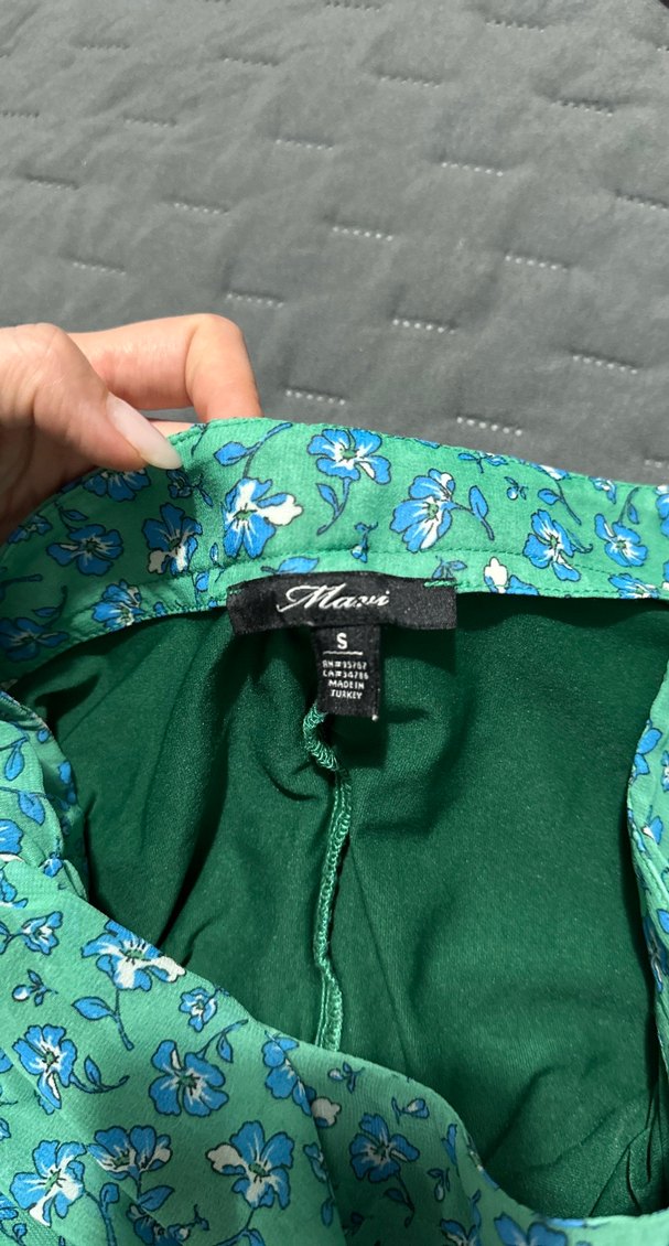 Yeşil Renkli Fırfırlı Mini Etek S beden - Görsel 4