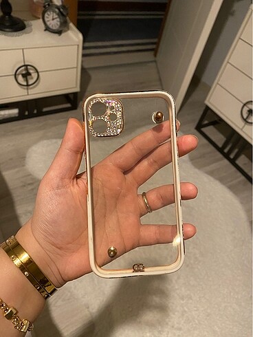 iPhone 11 taş detaylı telefon kılıfı