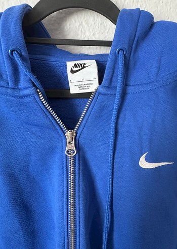 Nike Mavi Fermuarlı Kadın Sweatshirt