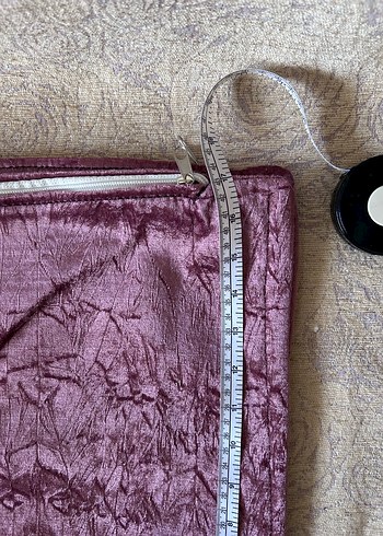 Fermuarlı Mor Parlak kırlent kılıfı - Görsel 3