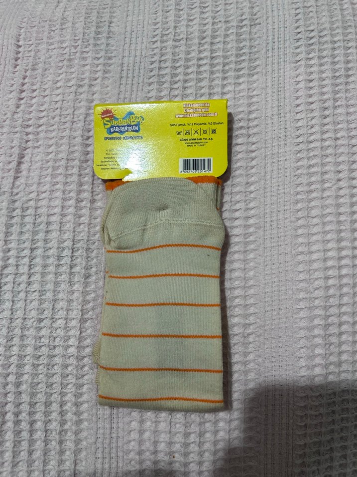 SüngerBob Baskılı Erkek Çorabı Sarı - Görsel 2