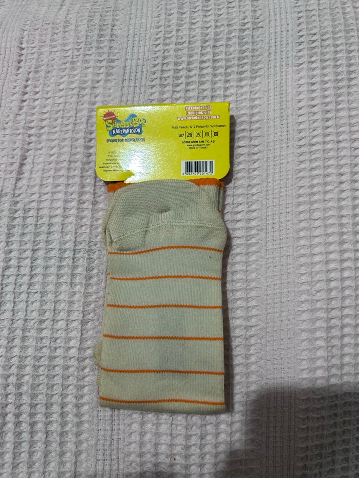 SüngerBob Baskılı Erkek Çorabı Sarı - Görsel 3