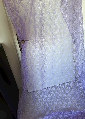 Mor Parlak Bohem Tarzı Tül Perde - Görsel 2