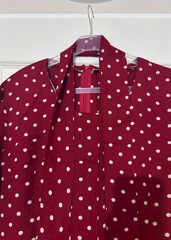 Uzun Bordo Kadın Pelerin - Görsel 5