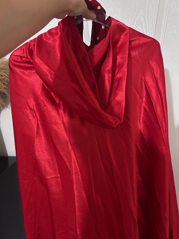 Uzun Bordo Kadın Pelerin - Görsel 2