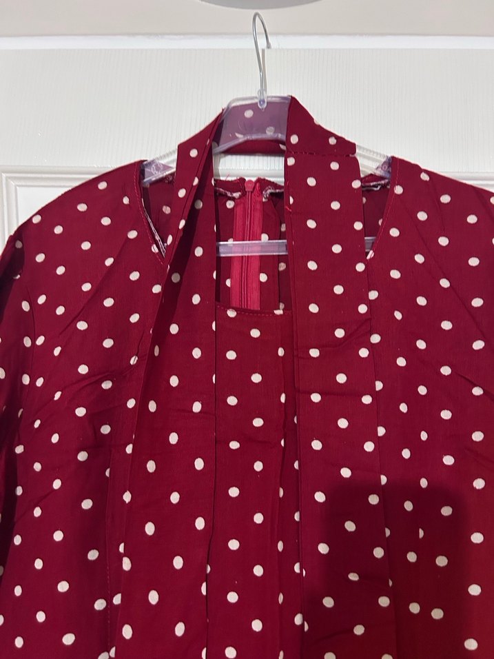 Uzun Bordo Kadın Pelerin - Görsel 5