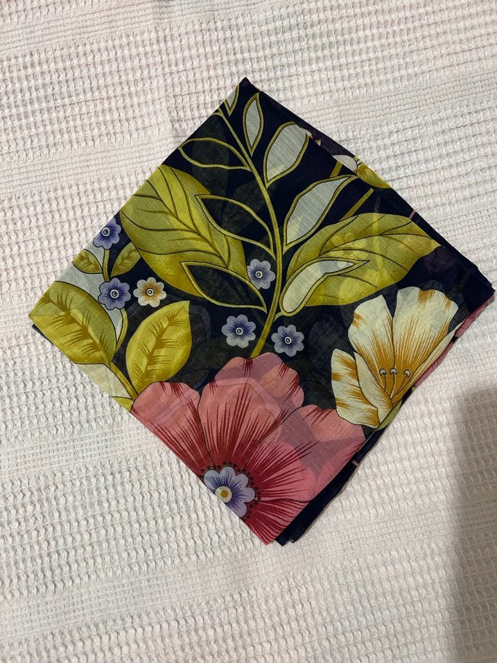 Çiçek Desenli Bohem Dantel Kadın Fuları - Görsel 2