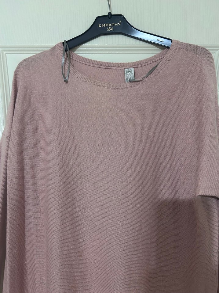 Bej Kadın Uzun Kollu Midi Tunik - Görsel 3