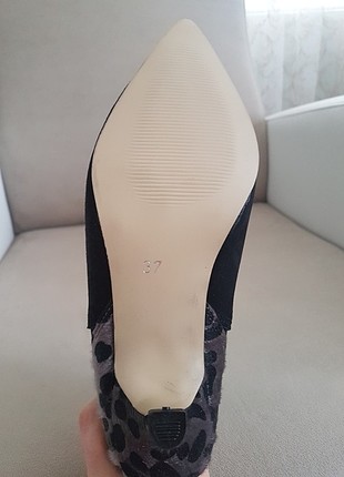 37 Beden önü süet arka tarafı leopar desenli bot