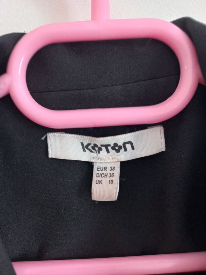 Düğmeli Siyah blazer elbise - Görsel 2