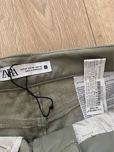 xs Beden haki Renk Zara deri pantolon